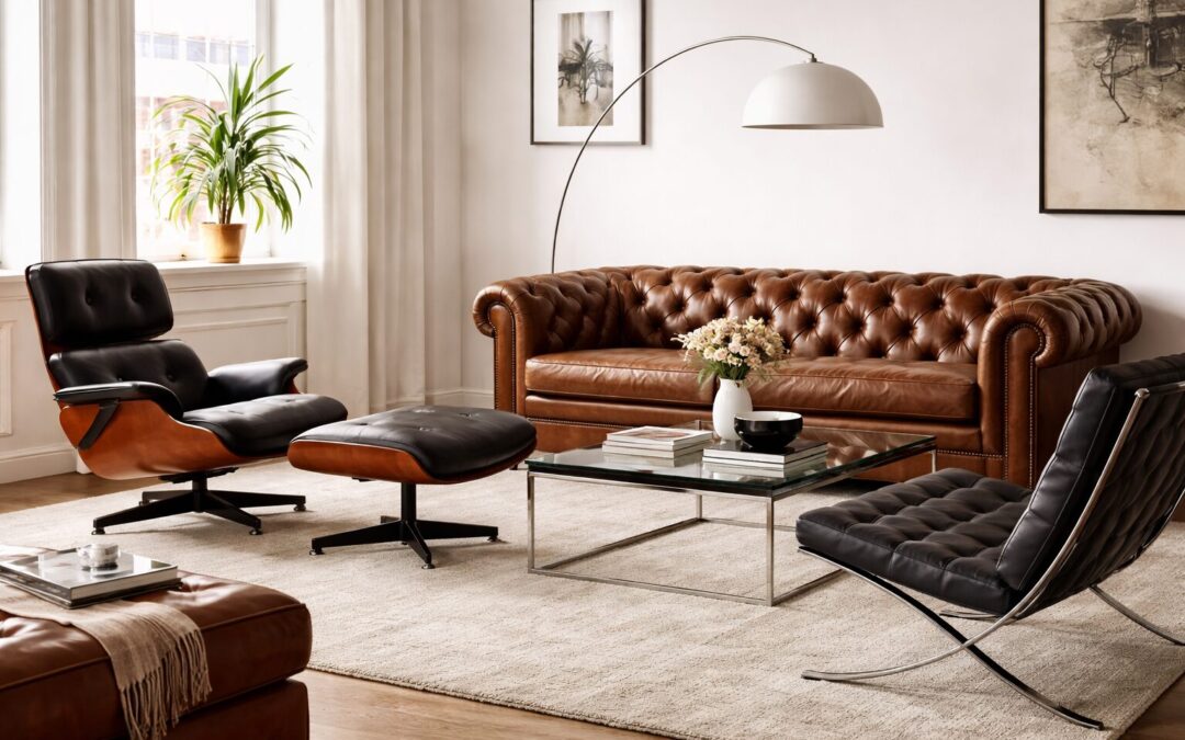 La pelle nei grandi classici del design: un’icona senza tempo